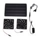 thumbnail image 2 of Ventilador doble con energía Solar de 20W, Kit de ventilador de Panel Solar de ahorro de energía eficiente de 12V con interruptor para invernadero RV, hogar de mascotas, 2 of 8