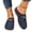 Blue, variant on Closed Toe Mule Clogs Slip On Flat Casual Shoes with Metal Buckle for Summer Walking Platform Slides(Blue, 5.5)