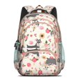 thumbnail image 2 of Schnauzer Dog and Flower Floral Backpack for School,Cute School Bag,Schoolbag with Adjustable Shoulder Straps & Padded Back,16.9 Inch, 2 of 5