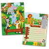 20 Kids Party Invitation Cards Jungle Animals Themed and 20 Envelopes