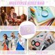 thumbnail image 3 of Bolsa de maquillaje con inicial, bolsa de cosméticos personalizada con cierre, bonita bolsa de aseo de viaje, impermeable, bolsa de maquillaje de poliuretano, regalo de cumpleaños, 3 of 4