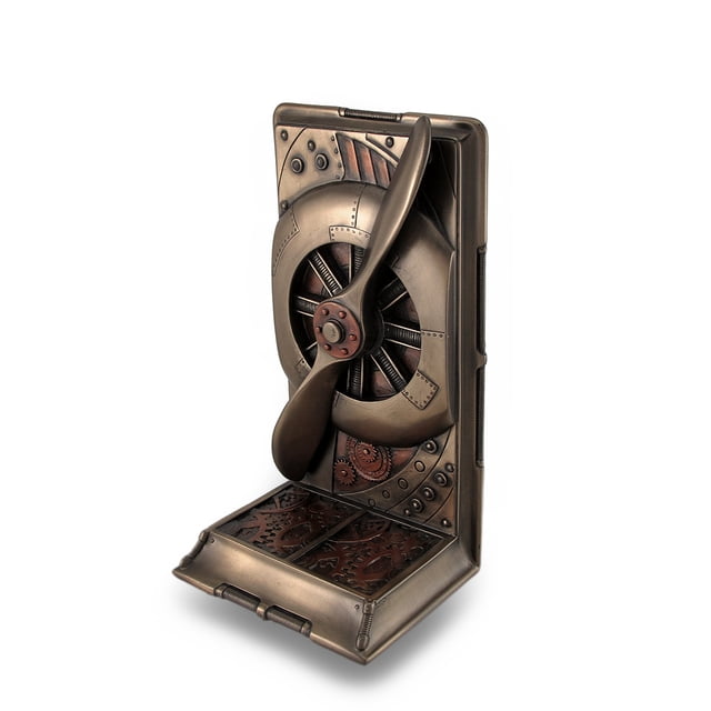 Steampunk Metallic Bronze / Copper Finished Plane Propeller Single Bookend