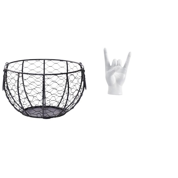 Cesta De Alambre Para Guardar Huevos, Escultura De Hierro Con Gesto De La Mano, Cesta Tejida Para Frutas Y Verduras, Decoración Creativa Para La Encimera De La Cocina Y El Dormitorio.
