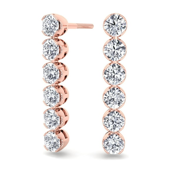 Orchid - Diamond Tennis Earrings