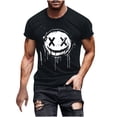 thumbnail image 2 of JXMVOJ Men's Halloween Printed Round Neck Short Sleeve Blouse/T-shirt, Fashion Casual, Quality Materials, Summer, Suitable for Outdoor Casual Daily Wear, 2 of 5