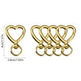 thumbnail image 3 of HomeDM 5Pcs Heart Swivel Keychain Clasp, Metal Spring Snap Keychain for Keychains Lanyard, Charm, Jewelry, DIY Crafts Supplies, 3 of 6
