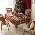 thumbnail image 3 of Fennco Styles Classic Plaid Snowflake Holiday Tablecloth 56" W X 88" L - Red Tartan Rectangular Table Cover for Dining Room, Christmas Décor, and Winter Festivals, 3 of 5