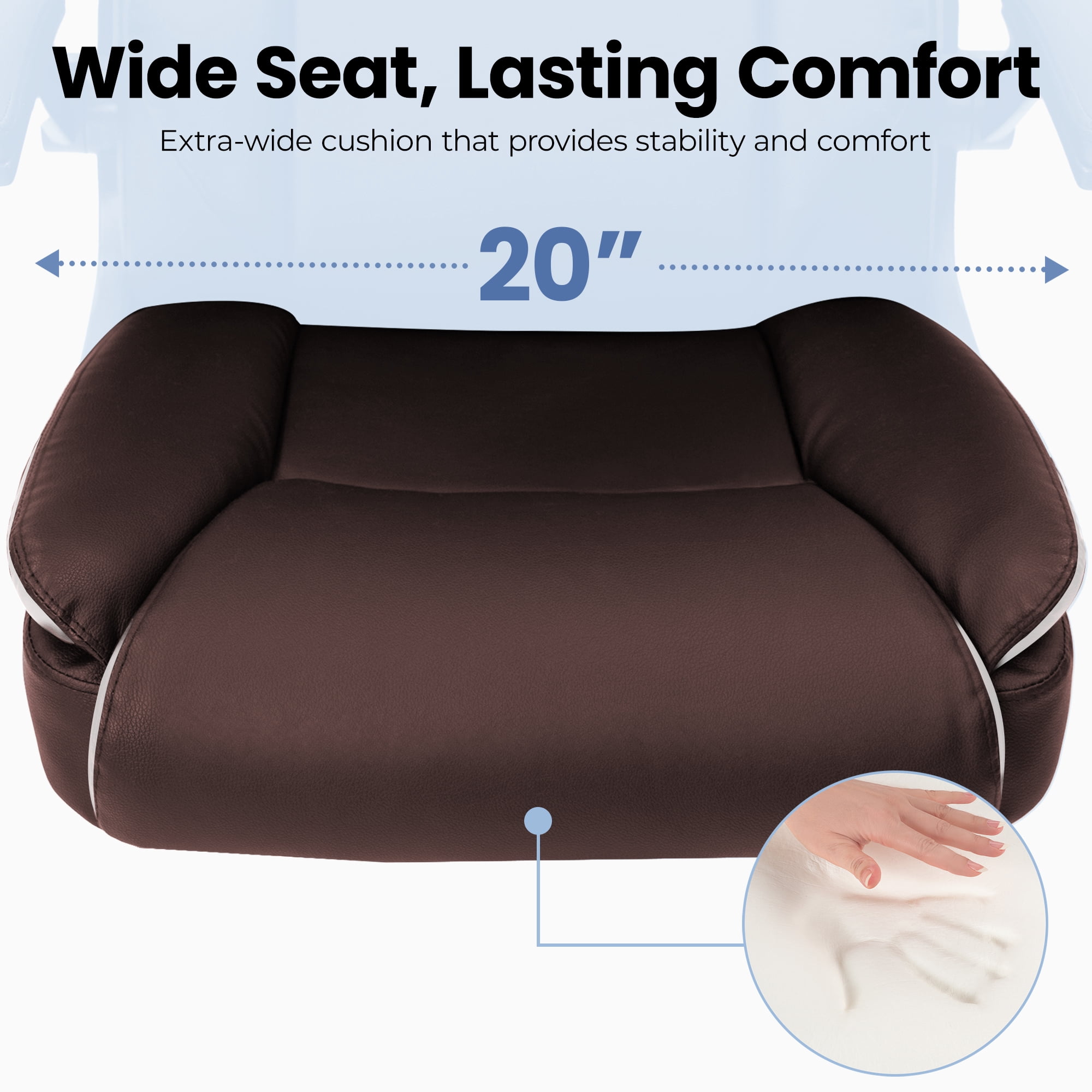CELTOSS Leather Office Chair, Ergonomic Executive Chair with Padded Flip-Up Armrests, Mid-Back PU Computer Desk Chair, Brown