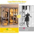 thumbnail image 5 of Aivituvin Catio Outdoor Cat Enclosure with 7 Platforms, 2 Resting Boxes, Large Window Cat House for 6-8 Mulitiple Cats Walk in Kitty Cage with Weatherproof Tarp Roof 71", 5 of 11