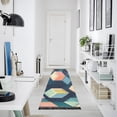 thumbnail image 4 of Yayeee Runner Rug for Bedroom 2'x6' Machine Washable Hallway Non Slip Mat, Blue Cubes, 4 of 8