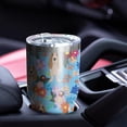 thumbnail image 4 of 30oz Basset Hound Dog and Flower Tumblers Stainless Steel Tumbler with Lid and Straw,Vacuum Insulated Double Wall Travel Tumbler Cups Mug with Cleaning Brush for Coffee,Tea, 4 of 7