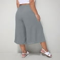thumbnail image 6 of OSFVNOXV Boho Pants for Women Plus Size Palazzo Pants Wide-Leg Summer Ruffle Capris with Pockets on Sales, 6 of 7