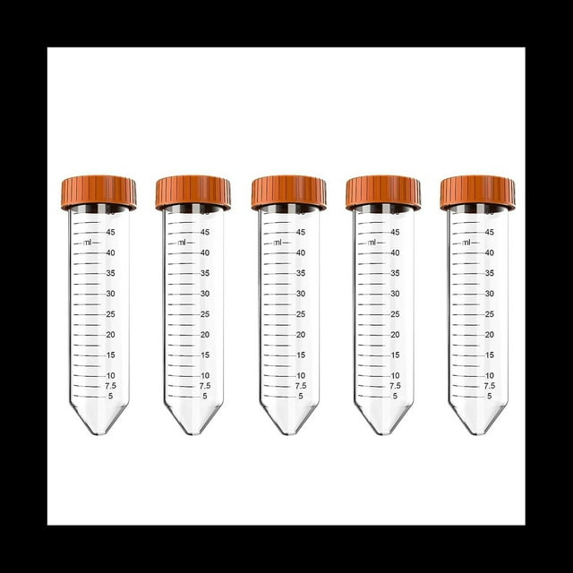 Tubo de CentríFuga CóNico - Tubos de CentríFuga de 50 Ml, 25 Tubos EstéRiles con Tapones de Rosca A Prueba de Fugas, Tubos CóNicos