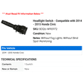 thumbnail image 2 of Headlight Switch - Compatible with 2014 - 2015 Honda Civic, 2 of 2