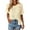 Beige, variant on PRETTYGARDEN Women's Spring Short Sleeve Sweaters Lightweight V Neck Casual Going Out Summer Tops Beach Vacation Clothes