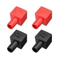 thumbnail image 1 of Cubierta de Protector Aislante de Terminal de Batería Uxcell Plástico Cuadrado de Caucho Rojo Negro 2 Pares, 1 of 4