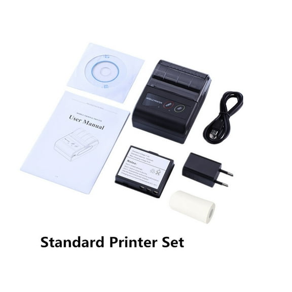 Mini 58mm Ink-free Portable Thermal Printer Wireless Receipt Printer USB BT ,Quick-Drying Ink