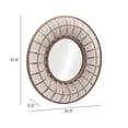 thumbnail image 6 of Toto Mirror Antique Brown Wall Decor, Modern Style, Hangs vertically only, Rattan, Decor Mirrors, 6 of 6