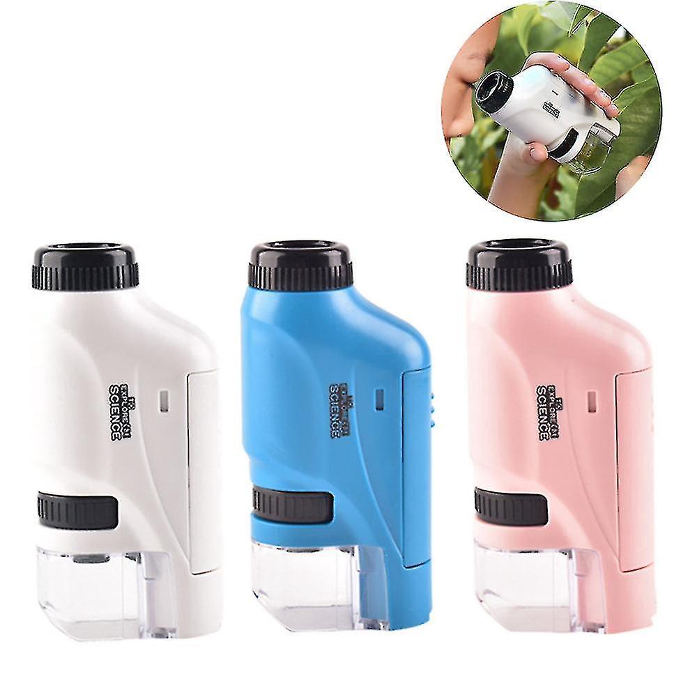 Mini Disposable Microscope Handheld Microscope 60-120x Pocket Microscope Led Light Portable Mini ...