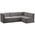 thumbnail image 1 of Meridian Furniture Quincy Grey Velvet Modular Sectional, 1 of 13