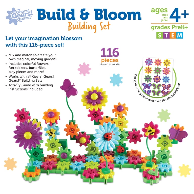 Learning Resources Gears Build & Bloom 116-Piece Garden Set photo 5