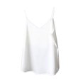thumbnail image 2 of Camiseta sin mangas de satén para mujer Camisolas de color con cuello en V Camiseta sin mangas, 2 of 4