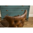 thumbnail image 2 of Plush Button Faux Leather Bucket Back Chair With Nail Heads, 2 of 5