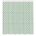 thumbnail image 3 of Ambesonne Abstract Shower Curtain, Retro Triangle Pattern, 69"Wx75"L, Seafoam and Off White, 3 of 3