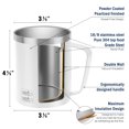 thumbnail image 3 of Taza de café WETOWETO de acero inoxidable con aislamiento al vacío de 400 ml, 3 of 6
