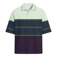 thumbnail image 4 of Men's Waffle Henley Polo Shirt Short Sleeve Collared Oversized Casual Button Up Golf Shirt Gray 2XL, 4 of 5