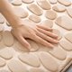 thumbnail image 2 of 1 x Alfombra de entrada Alfombra de baño viscoelástica Espuma hidrófila Diseño de guijarros Microfibra antideslizante Suavidad Baño Cocina 40x60CM Beige JM, 2 of 5