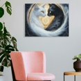 thumbnail image 3 of ZFLMY Cats Spiral Design Gothic Art Modern Canvas Wall Art 16x12in, 3 of 6