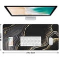 thumbnail image 4 of Extended Large Mouse Pad, XXL Gaming Mousepad 31.5 x 15.7 Inch, Big Computer Keyboard Desk Pad, Waterproof Mouse Mat with Stitched Edges and Non-Slip Base for Office Gaming, Black Marble, 4 of 5