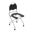 thumbnail image 2 of Camping Inhify Slat Toille Tourking Silla de ducha Homparea Seniors Plegable asiento de inodoro con respaldo para viajes de caminos de dormitorio, 2 of 8