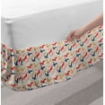 thumbnail image 2 of Birds Bed Skirt, Migrating Pelicans Silhouette Dovetail in the Sky Contemporary Style Nature Concept, Elastic Bedskirt Dust Ruffle Wrap Around for Bedding Decor, 4 Sizes, Multicolor, by Ambesonne, 2 of 2