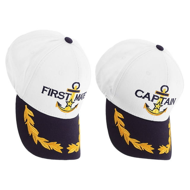 OULII 2Set Boat Captain Hat Marine Hat with Cool Breathable Function for Men Women Outdoor Activities