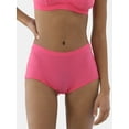 thumbnail image 5 of No Boundaries Women's Fit Stretch Boyshort Panties 3-Pack, Sizes XS-3XL, 5 of 7