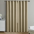 thumbnail image 6 of (2 pack) Better Homes & Gardens Woven Textured Grommet Blackout Curtain Panel, 1-Piece, Beige, 50" W x 84" L, 6 of 7
