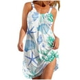 thumbnail image 2 of Nuoqisi Beach Ocean Seahorse Women's Dress Suspender Sleeveless Sundress Midi Dresses for Beach Casual Summer, 2 of 5