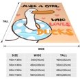 thumbnail image 2 of Just A Girl Who Loves Ducks Throw Blanket Super Soft Flannel Fleece Blanket for Kids Gifts Plush Lightweight Fuzzy Cozy Blanket Microfiber for Couch Sofa Couch Living Room Travel 80"x 60" All Season, 2 of 6