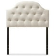 thumbnail image 1 of Baxton Studio Maugier Modern and Contemporary Light Beige Fabric Upholstered Button Tufted Scalloped Headboard, Twin, 1 of 4