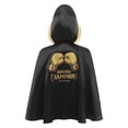 thumbnail image 4 of Runhomal Kids Boys Boxing Champion Robe Boxer Fancy Dress Boxer Uniform Hooded Capes Cloak Black Gold 10, 4 of 6