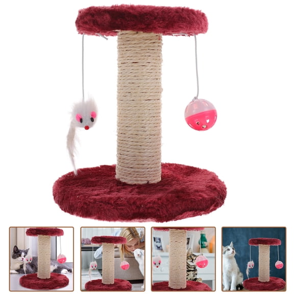 LOLIPPYY Sisal Cat Scratching Post Scratcher Pole for Indoor Kittens - 1 Set Cat Toy