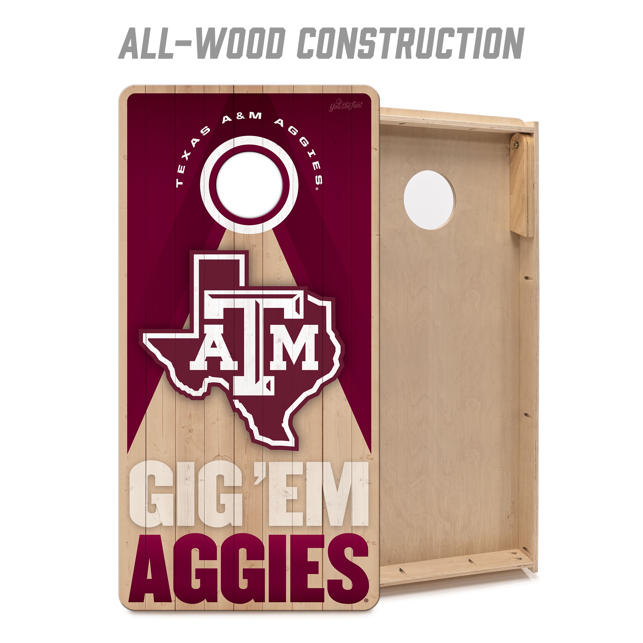 YouTheFan NCAA Texas A&M Aggies 2x4 Slogan Series Cornhole