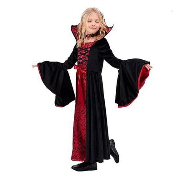 6-12Y Girls Halloween Costumes Holiday Party Dress Kids Elegant Cosplay Dresses Halloween Party Favors Gifts