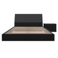 thumbnail image 2 of Nexera Ensemble de Chambre à Coucher Flottant 3 Pcs, Noir, Queen, 2 of 7