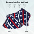 thumbnail image 2 of Honeii Patriotic Star Pattern for Unisex Bucket Hat Waterproof Rain Hat Reversible Shiny Rave Bucket Hat for Concert Festival Boonie Cap, 2 of 6
