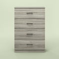 thumbnail image 3 of Furinno Tidur Simple Design 4-Drawer Dresser with Handle, French Oak Grey, 3 of 6