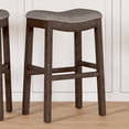 thumbnail image 2 of New Ridge Home Goods Sadie 31 in. Saddle Upholstered Barstool - Natural / Cream, 2 of 7