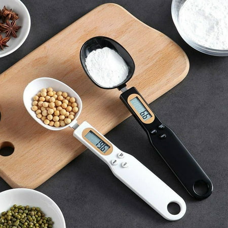 

Spoon Electronic Kitchen Scale White Black 2 Pieces 500g 0.1g LCD Digital Measurement Food Flour Digital Spoon Scale